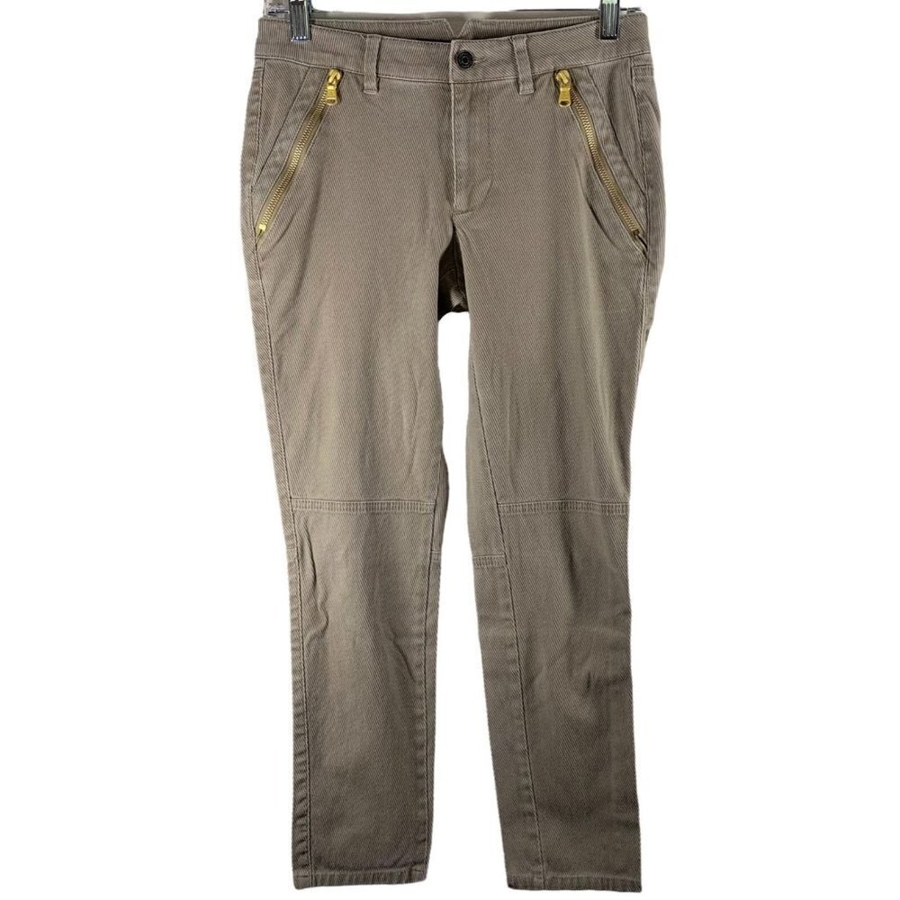 MARC by MARC JACOBS Tan Ribbed Cotton Cropped Skinny Pants Size 26
